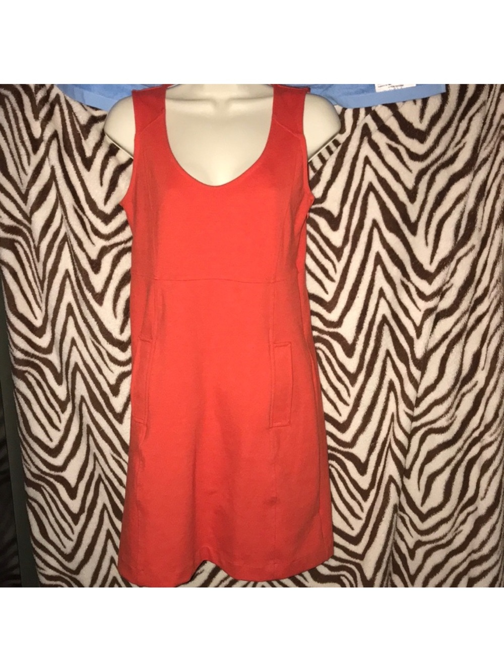 GAP orange stretchy size 2 Sleeveless side zip A-Line Dress
